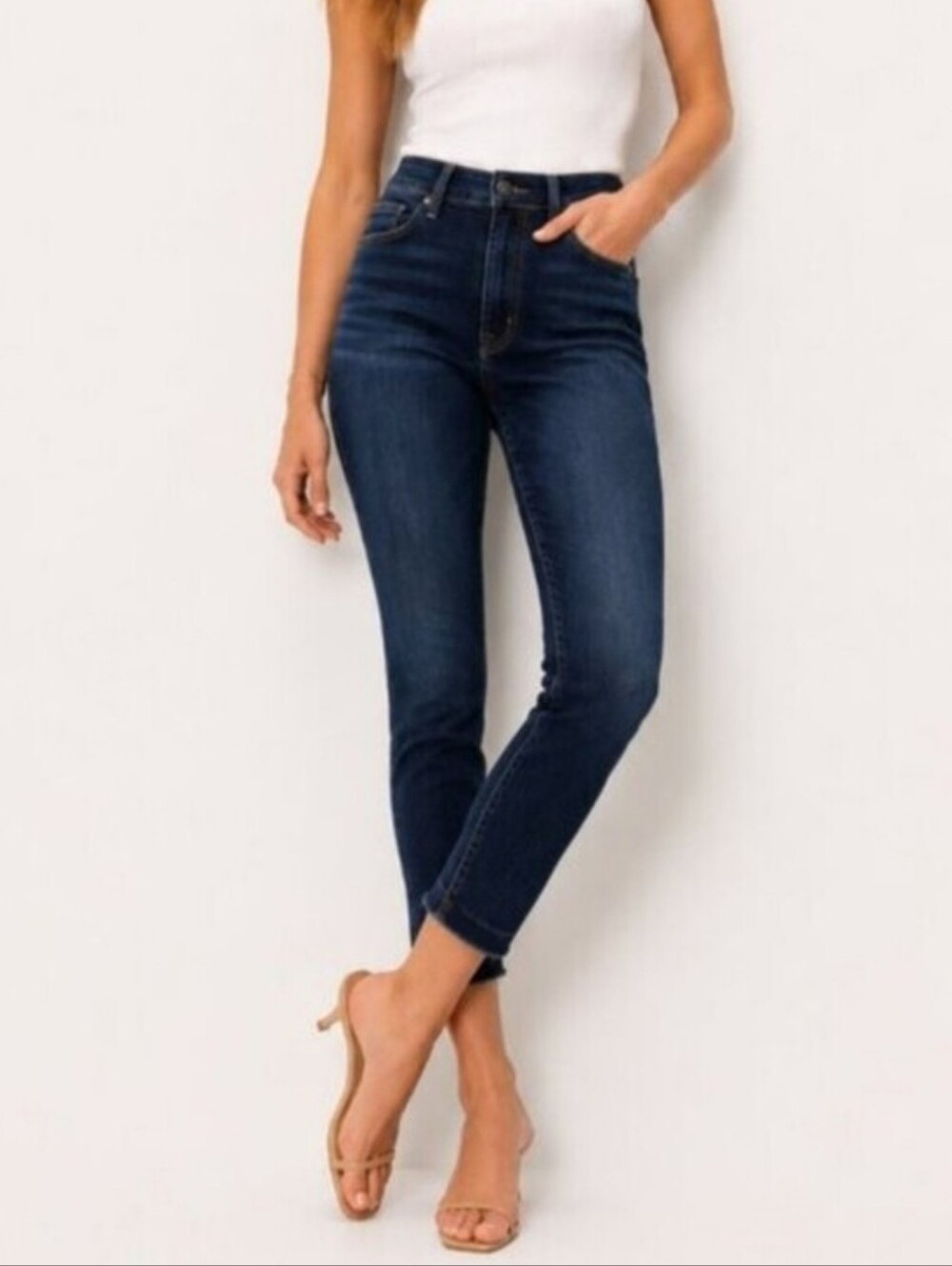 MOTHER Watch Me High Waisted Looker Ankle Denim Jeans   (Size: 26)